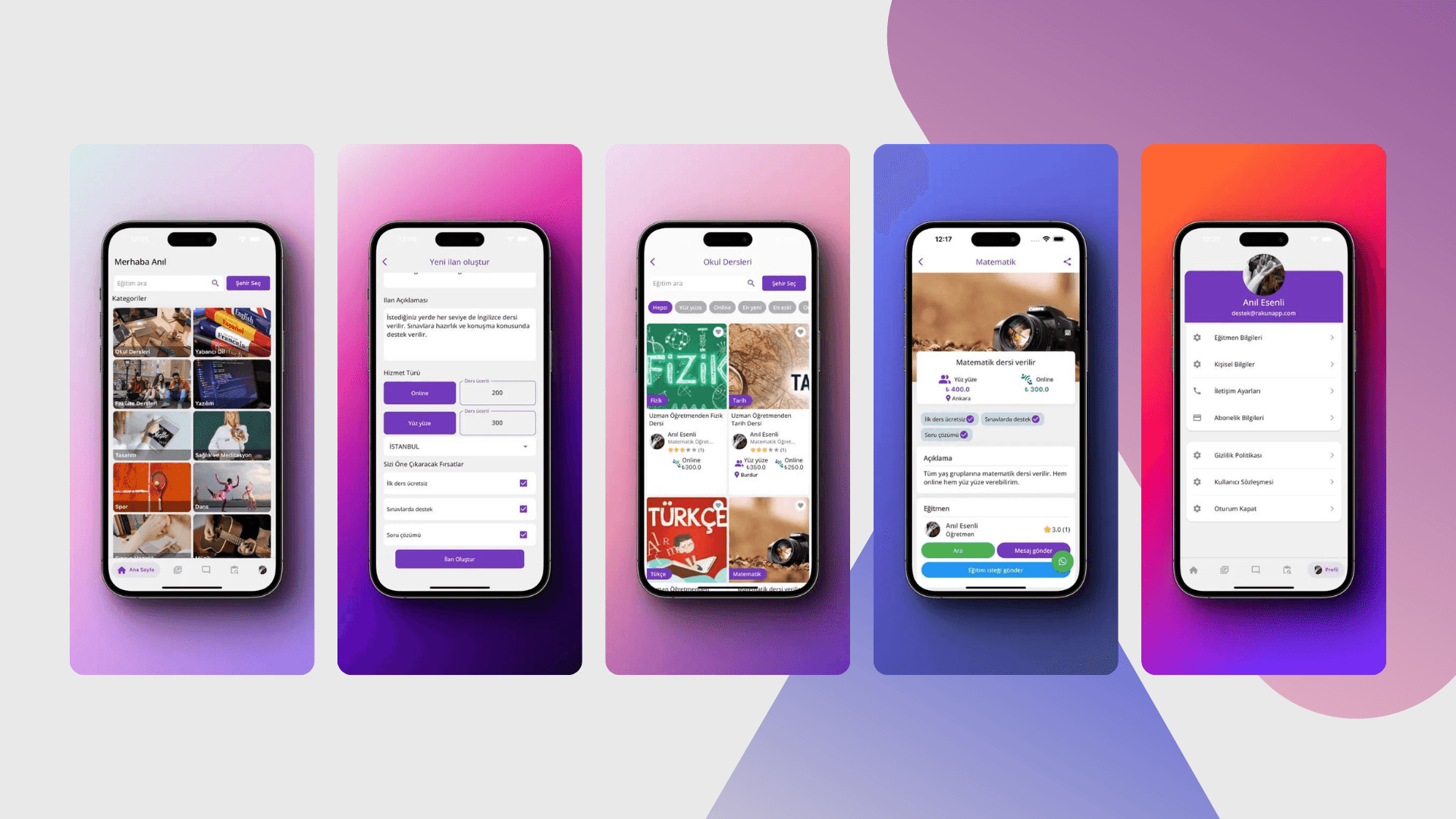 Rakun: Özel Ders, Kurs, Eğitim